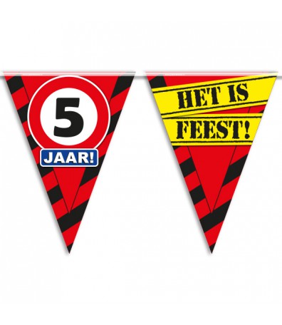 Vlaggenlijn 5 jaar Verkeersbord