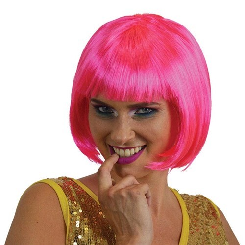 Pruik Bobline pink