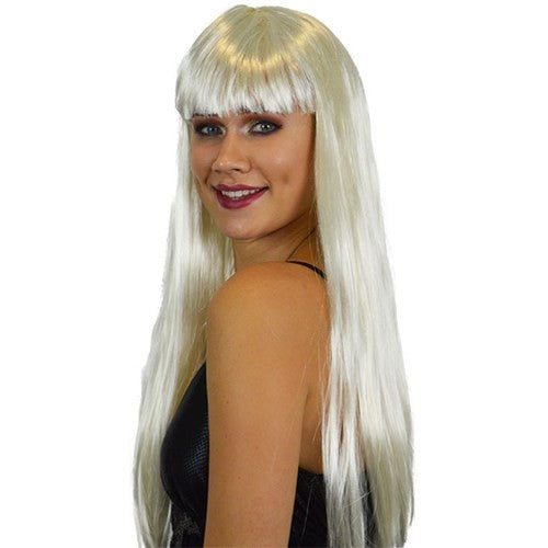 Pruik Pony Platina blond