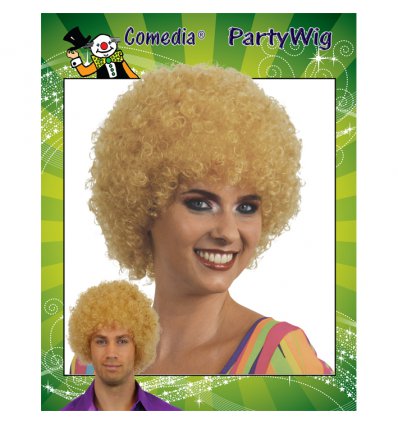 Pruik Afro Blond