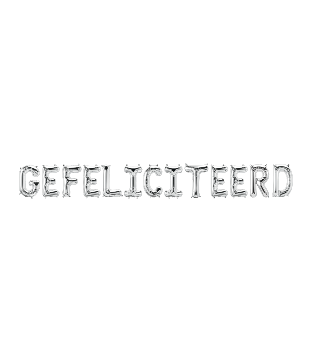 Folie ballon Kit Gefeliciteerd