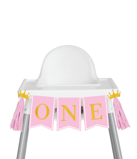 Stoel Banner First Birthday Girl