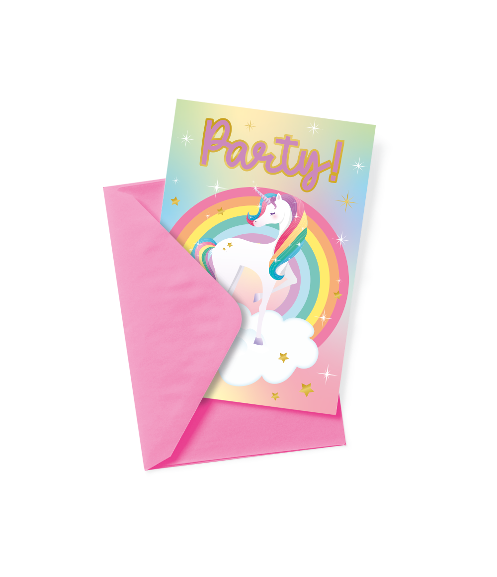 Uitnodigingskaarten Unicorn