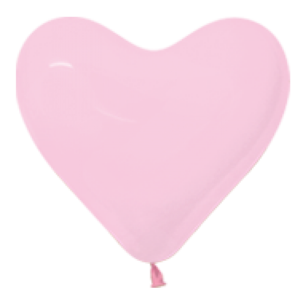 Hart Ballon roze 30 cm