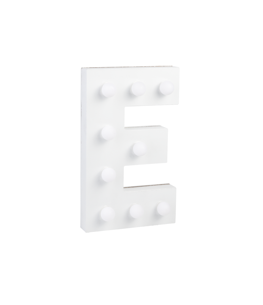 Licht Letter E