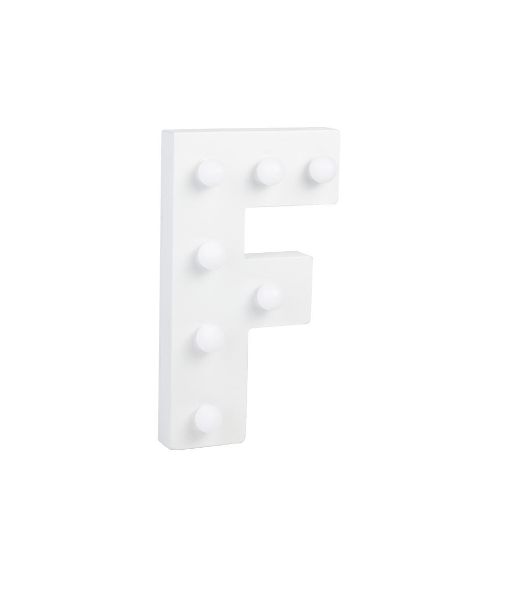 Licht Letter F