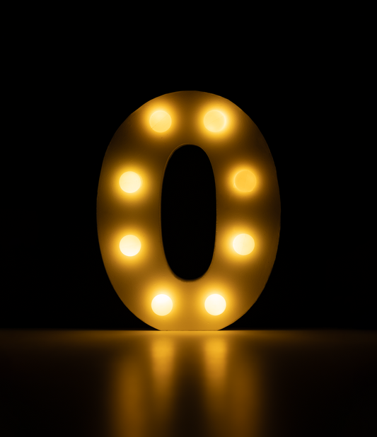 Licht Letter O