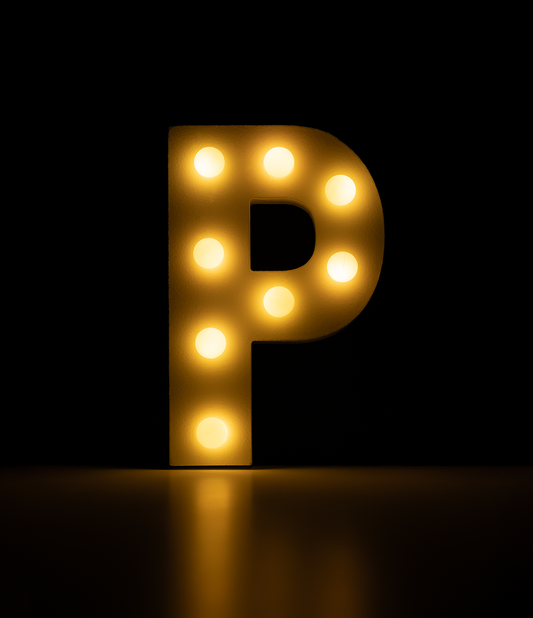 Licht Letter P