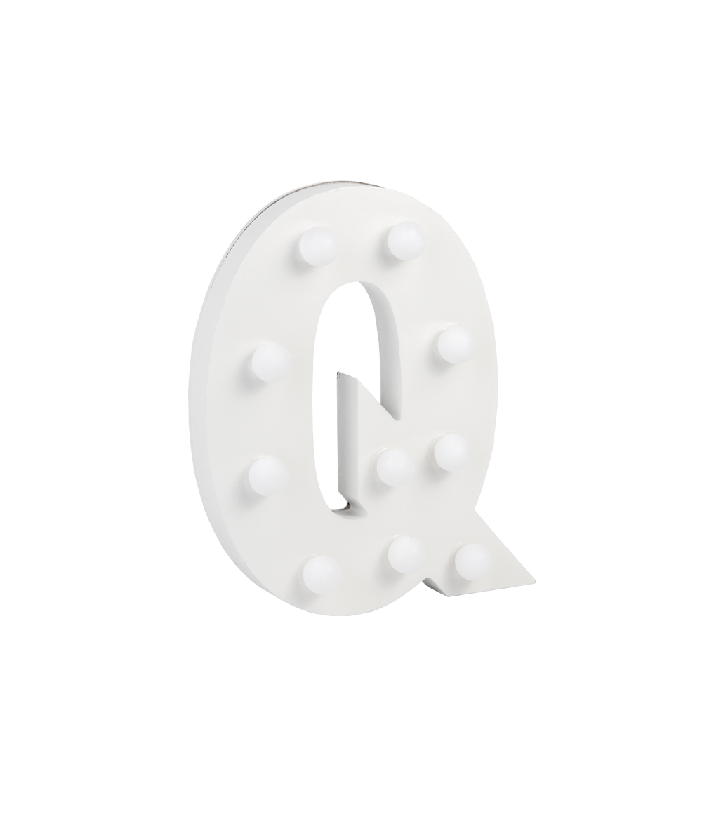 Licht Letter Q