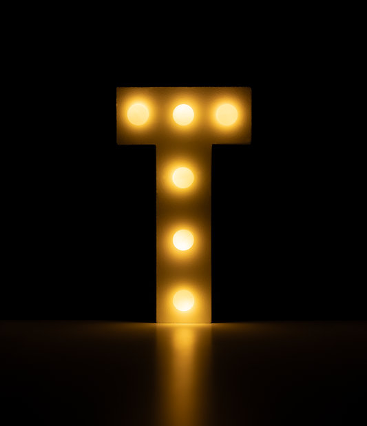 Licht Letter T