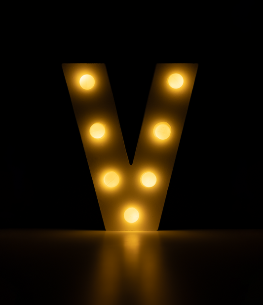 Licht Letter V