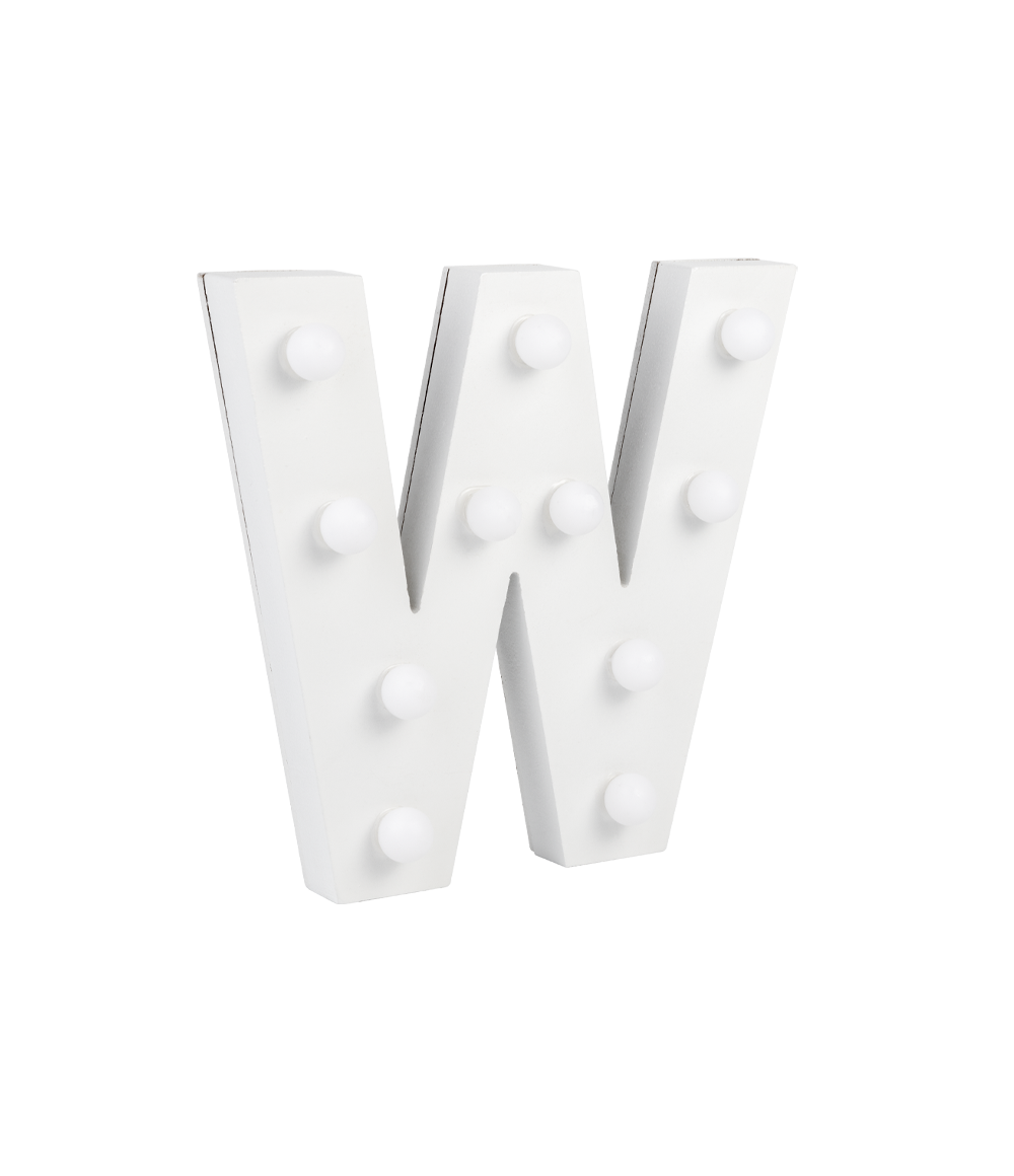 Licht Letter W