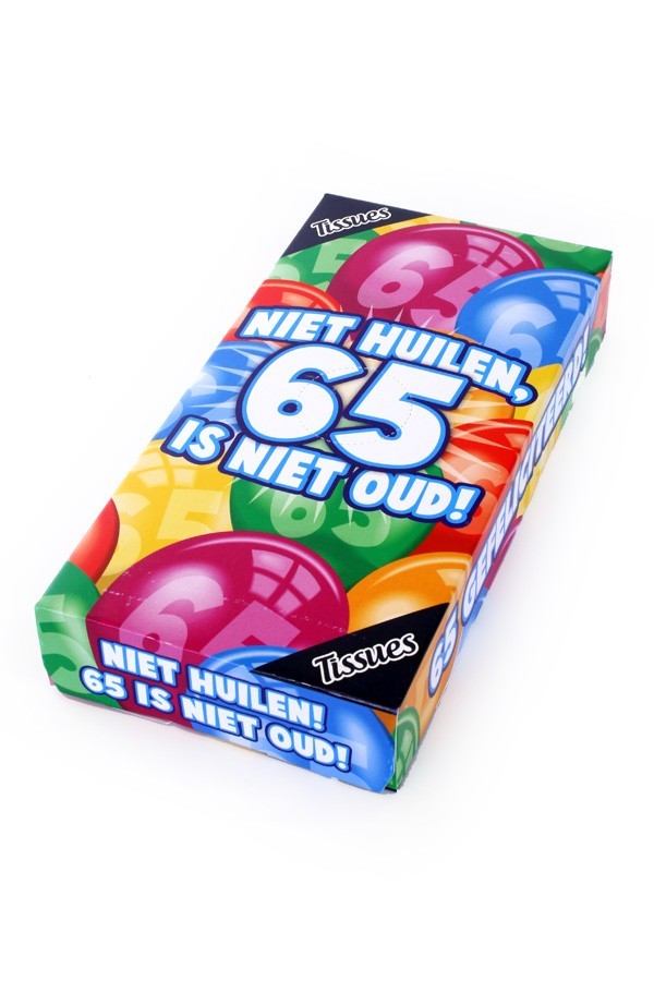 Tissuebox 65 jaar