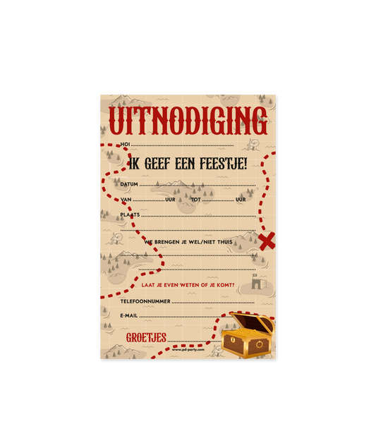 Piraten Uitnodigingskaarten