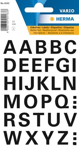 Plak Letters A-Z 15 mm