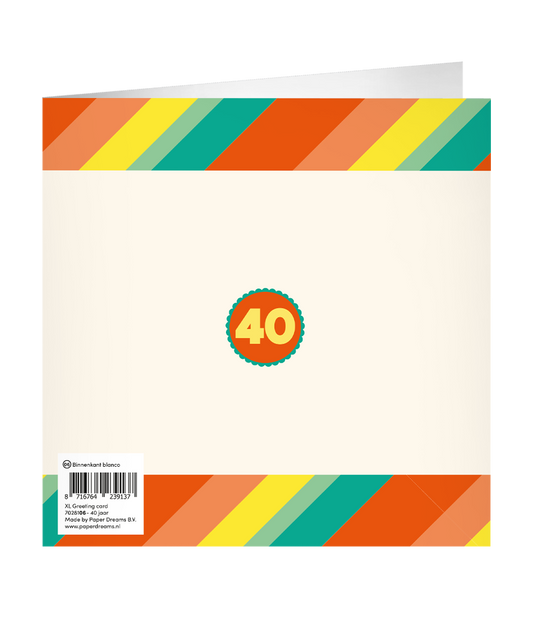 Grote Verjaardagskaart 40 jaar