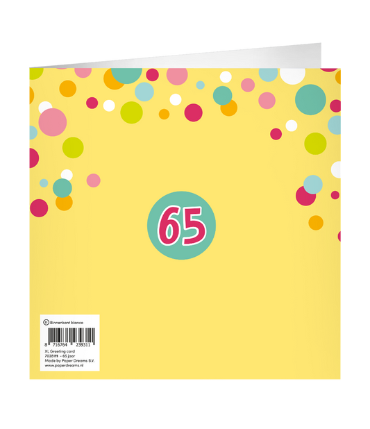 Grote Verjaardagskaart 65 jaar