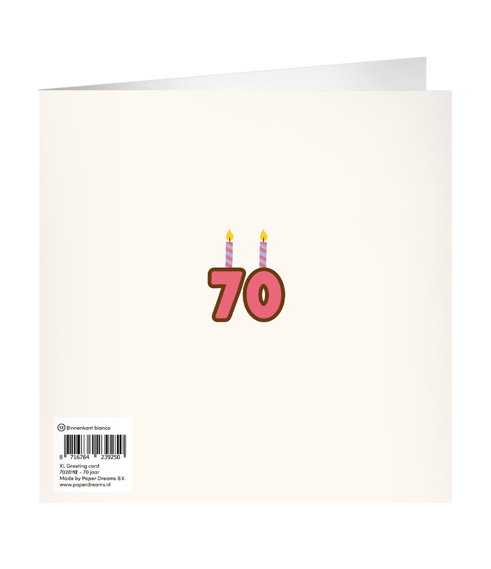Grote Verjaardagskaart 70 jaar