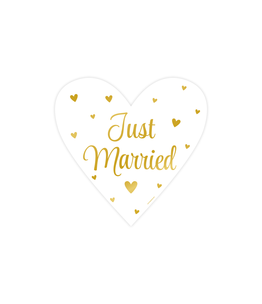 Decoratieschilden Just Married