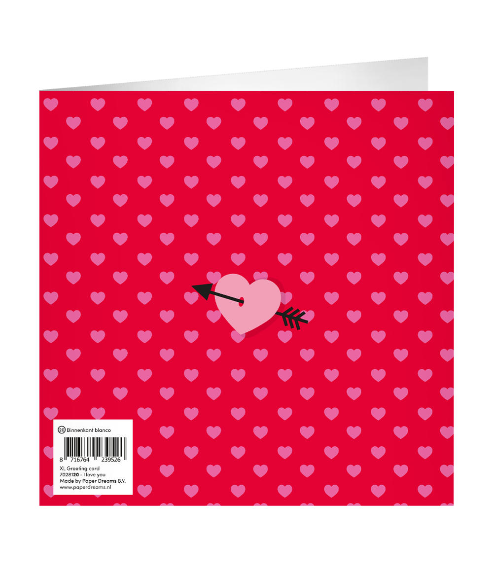 Grote wenskaart I Love You