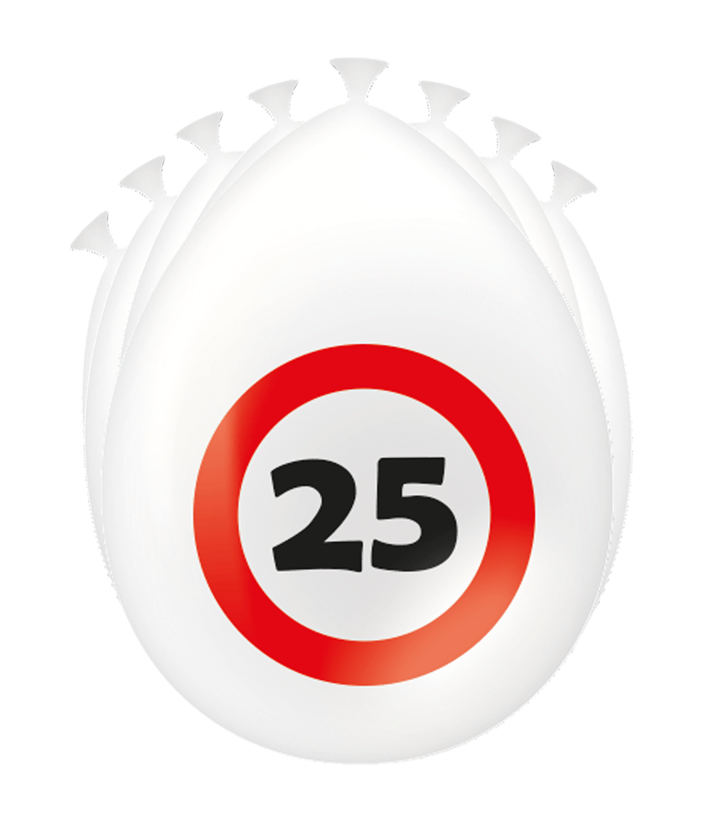 Ballonnen 25 jaar Verkeersbord