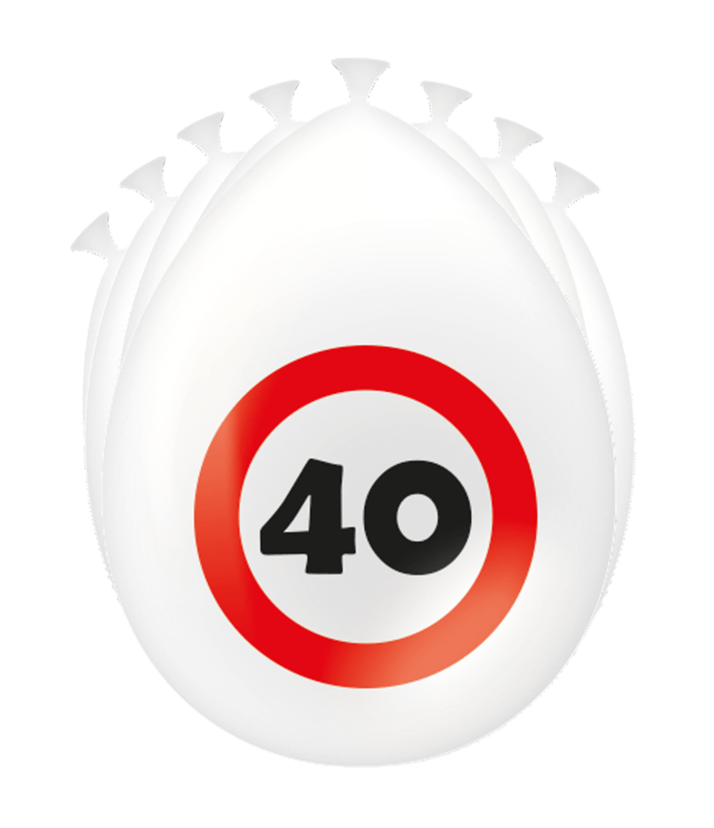 Ballonnen 40 jaar Verkeersbord