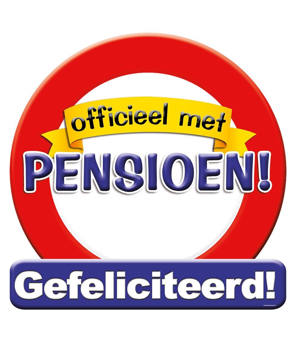 Huldeschild Pensioen Verkeersbord
