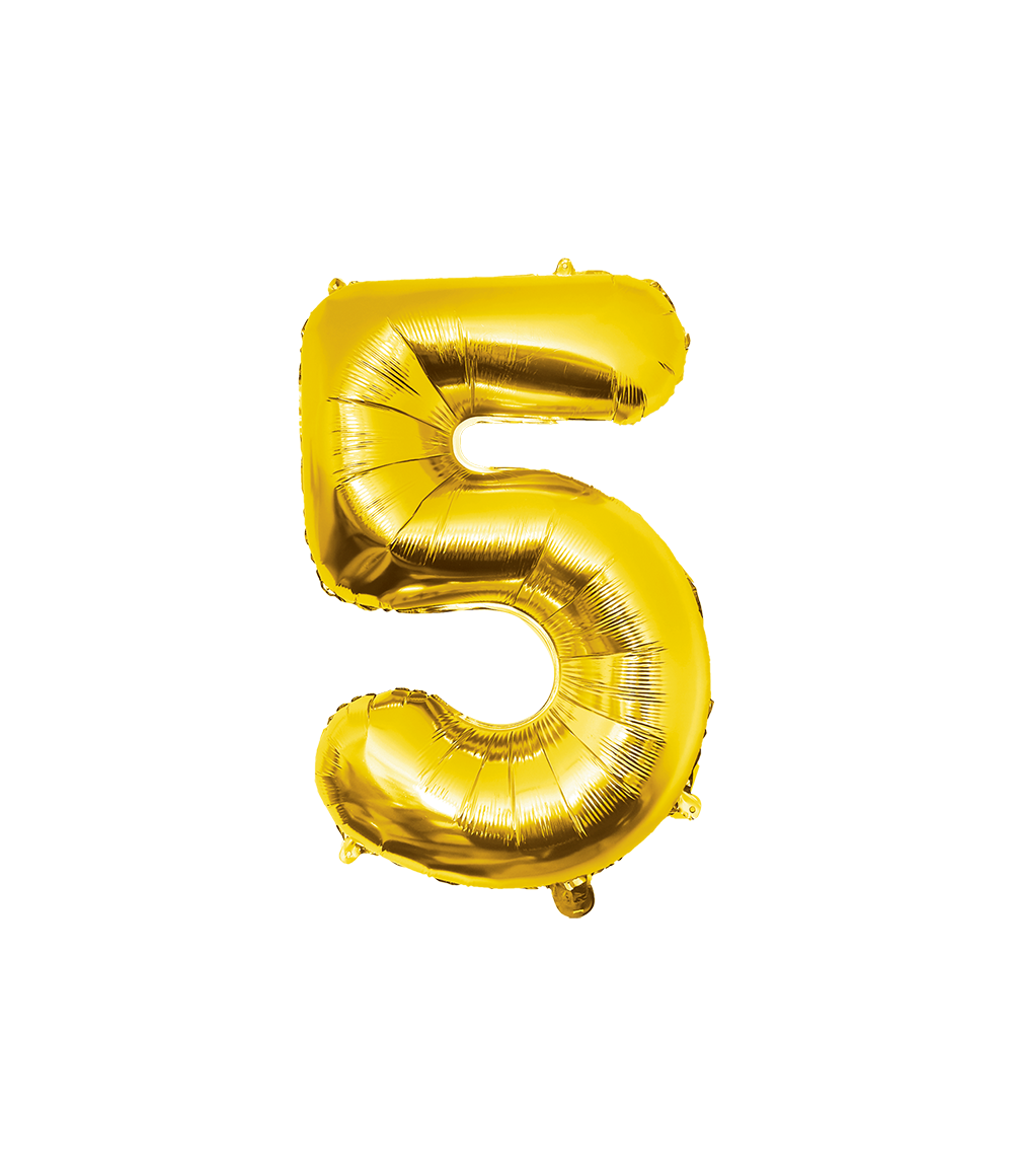 Grote Folieballon 5 goud