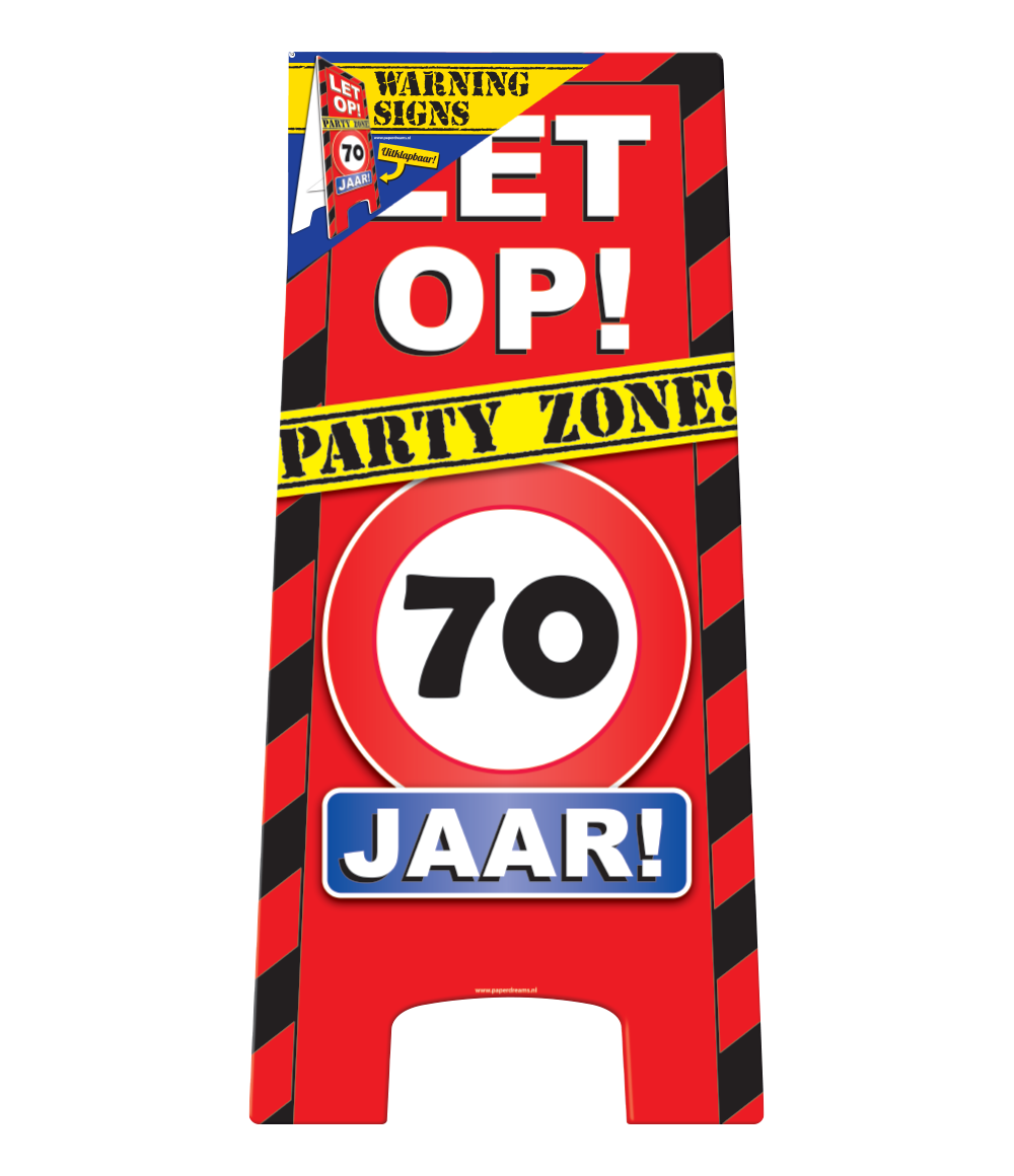 Warning Sign 70 jaar