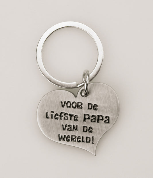 Hart sleutelhanger Papa