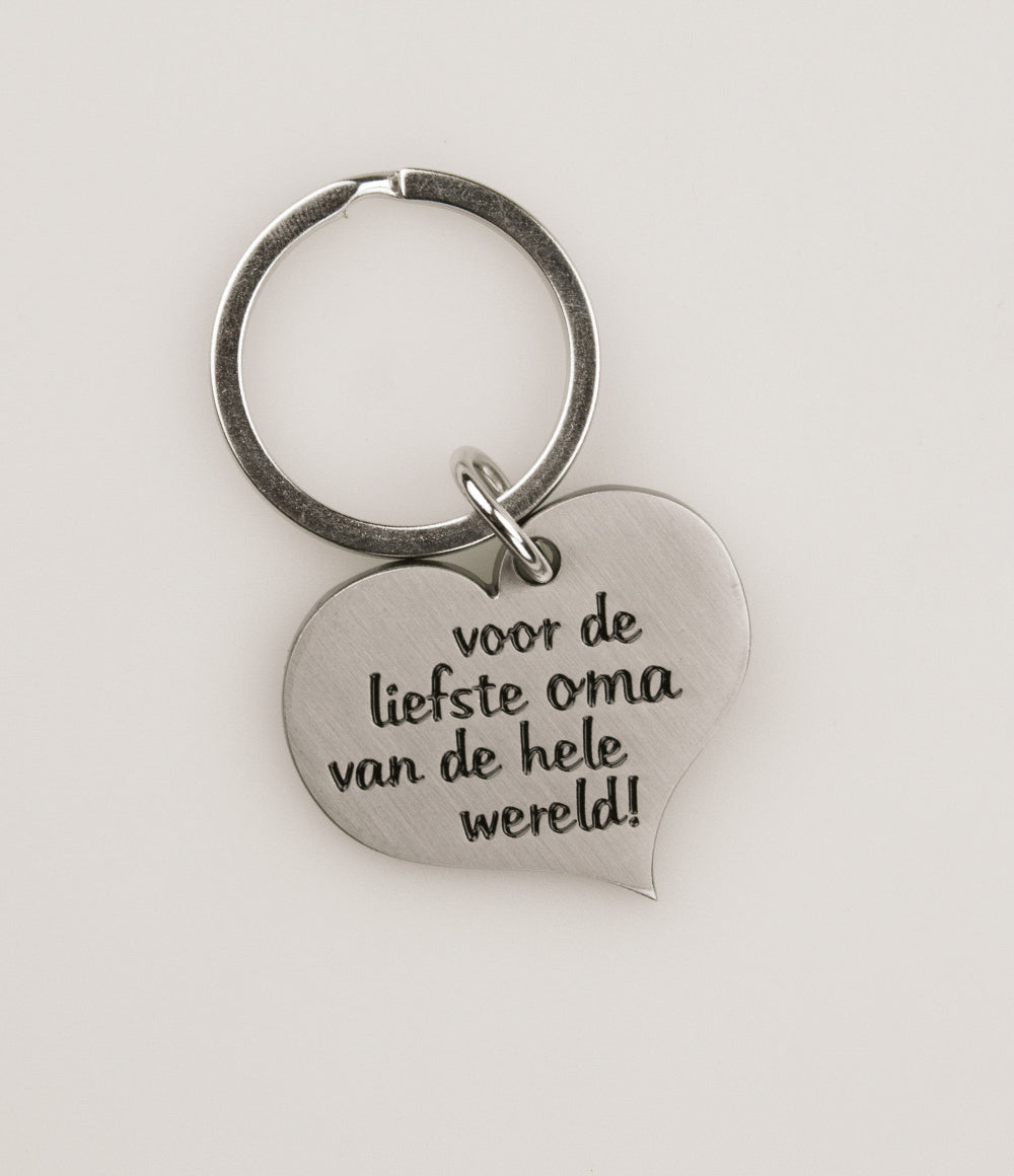 Hart sleutelhanger Oma
