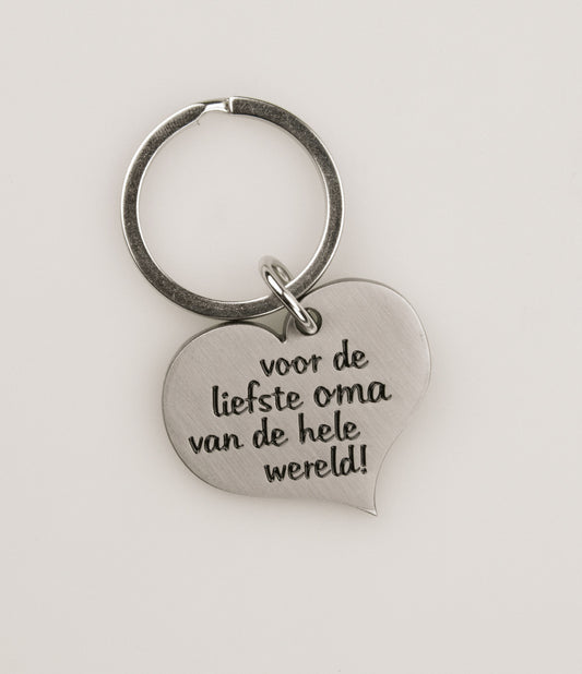 Hart sleutelhanger Oma