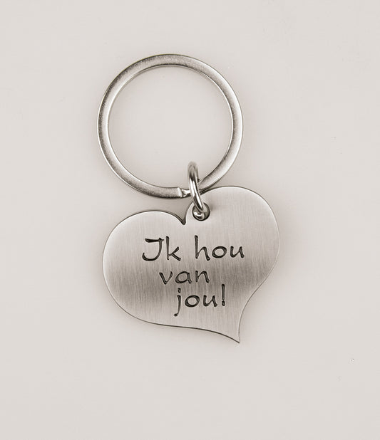 Hart sleutelhanger Ik Hou Van Jou