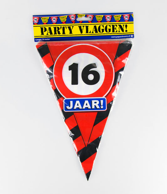 Vlaggenlijn 16 jaar Verkeersbord