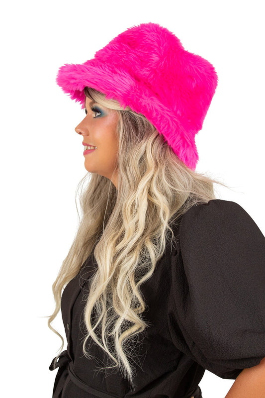 Hoed Pluche Roze