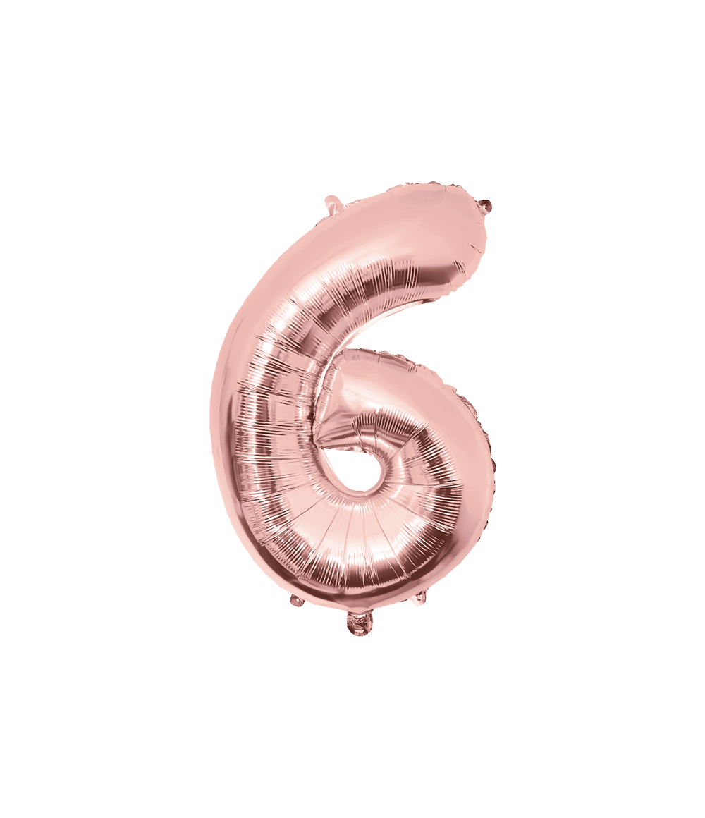 Grote Folieballon 6 rosé goud