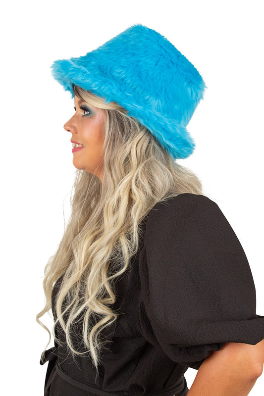 Hoed Pluche Turquoise