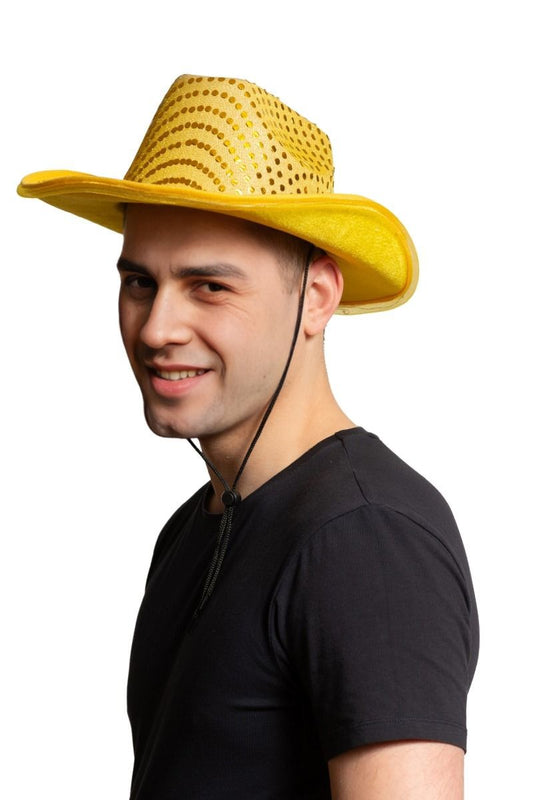 Cowboy Hoed goud met licht