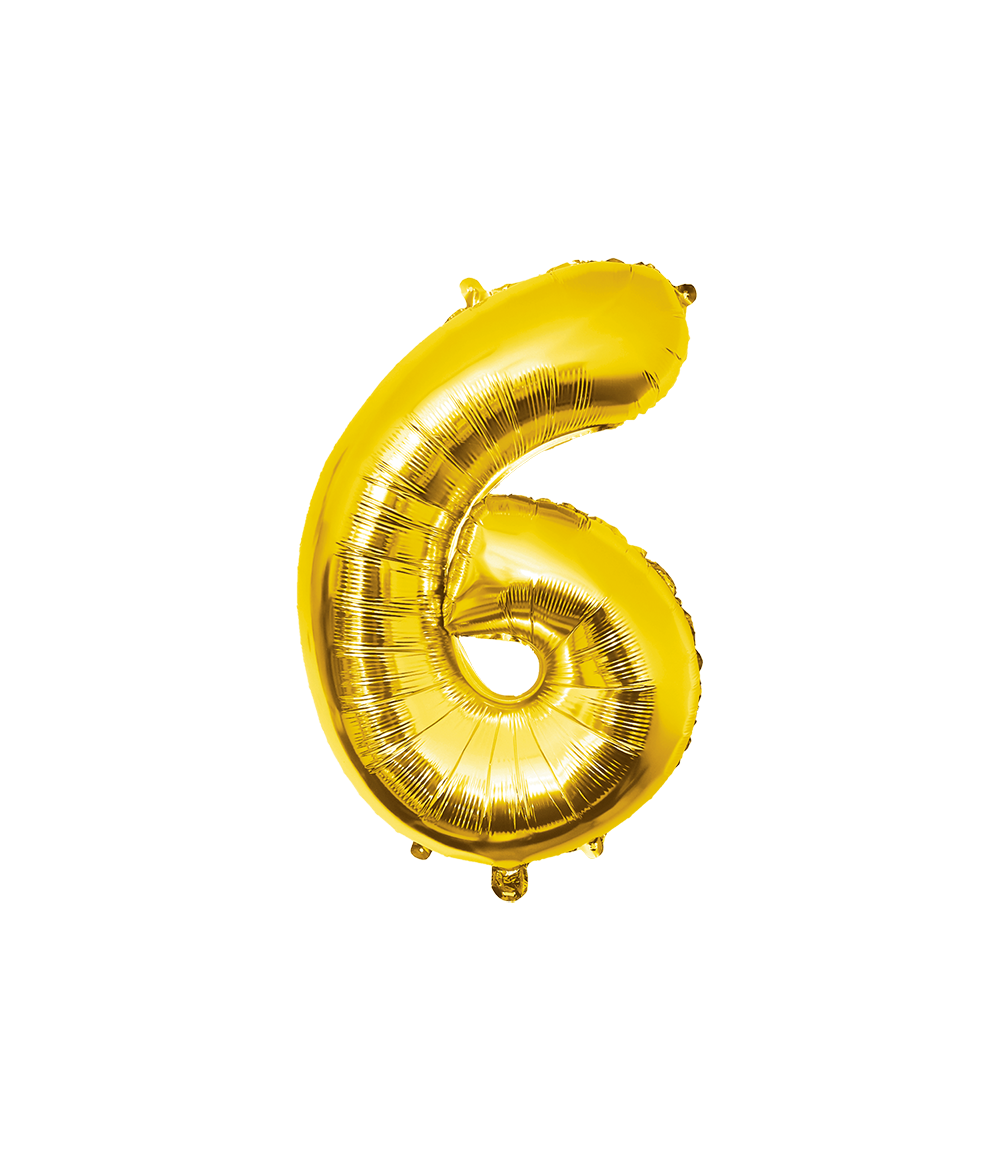 Grote Folieballon 6 goud