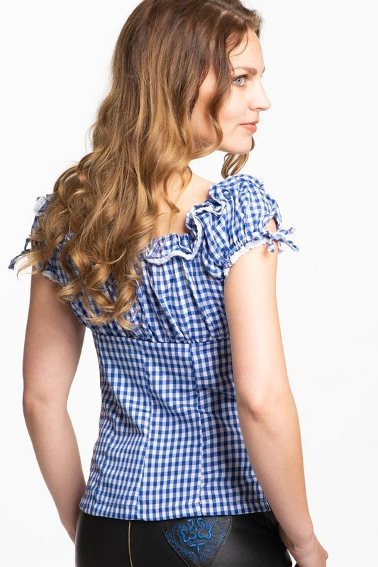Tiroler Topje Liesl blauw wit