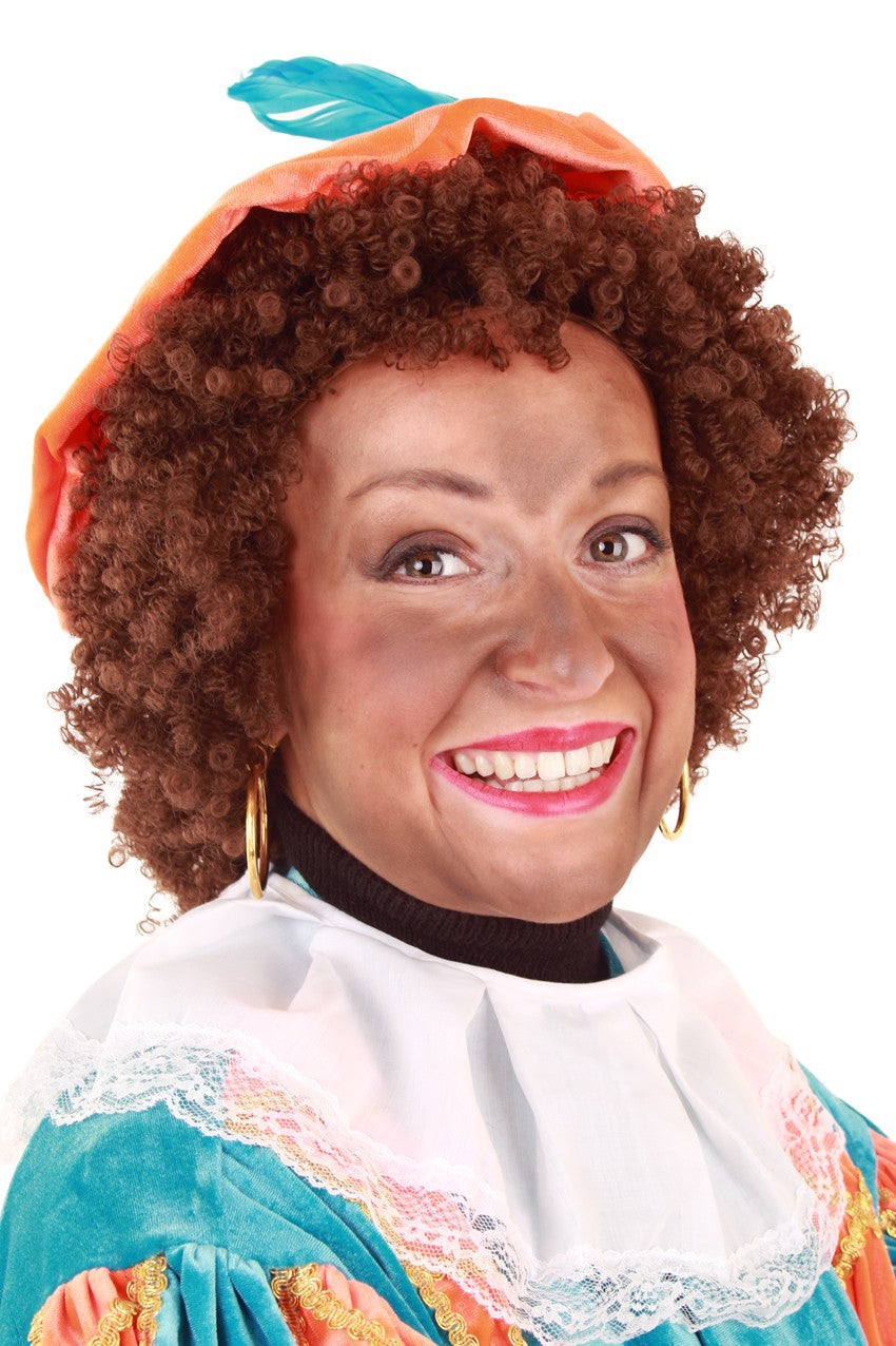Piet Pruik krul bruin