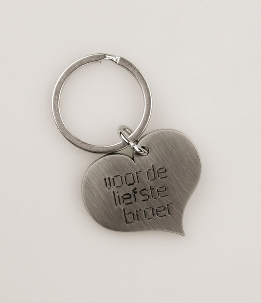 Hart sleutelhanger Broer