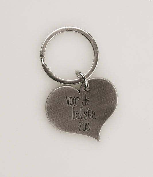 Hart sleutelhanger Zus