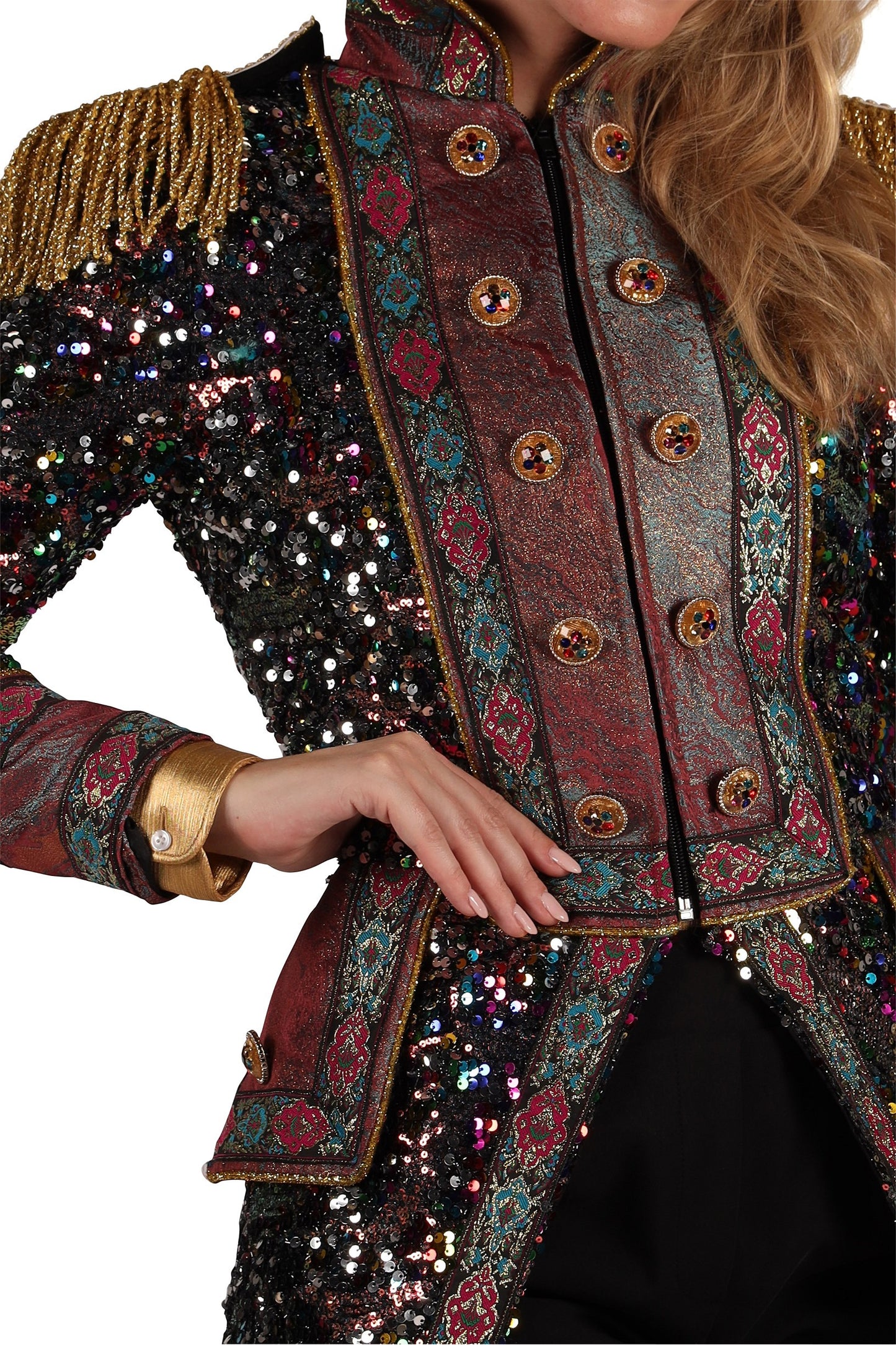 Dames Jas Sequin Party