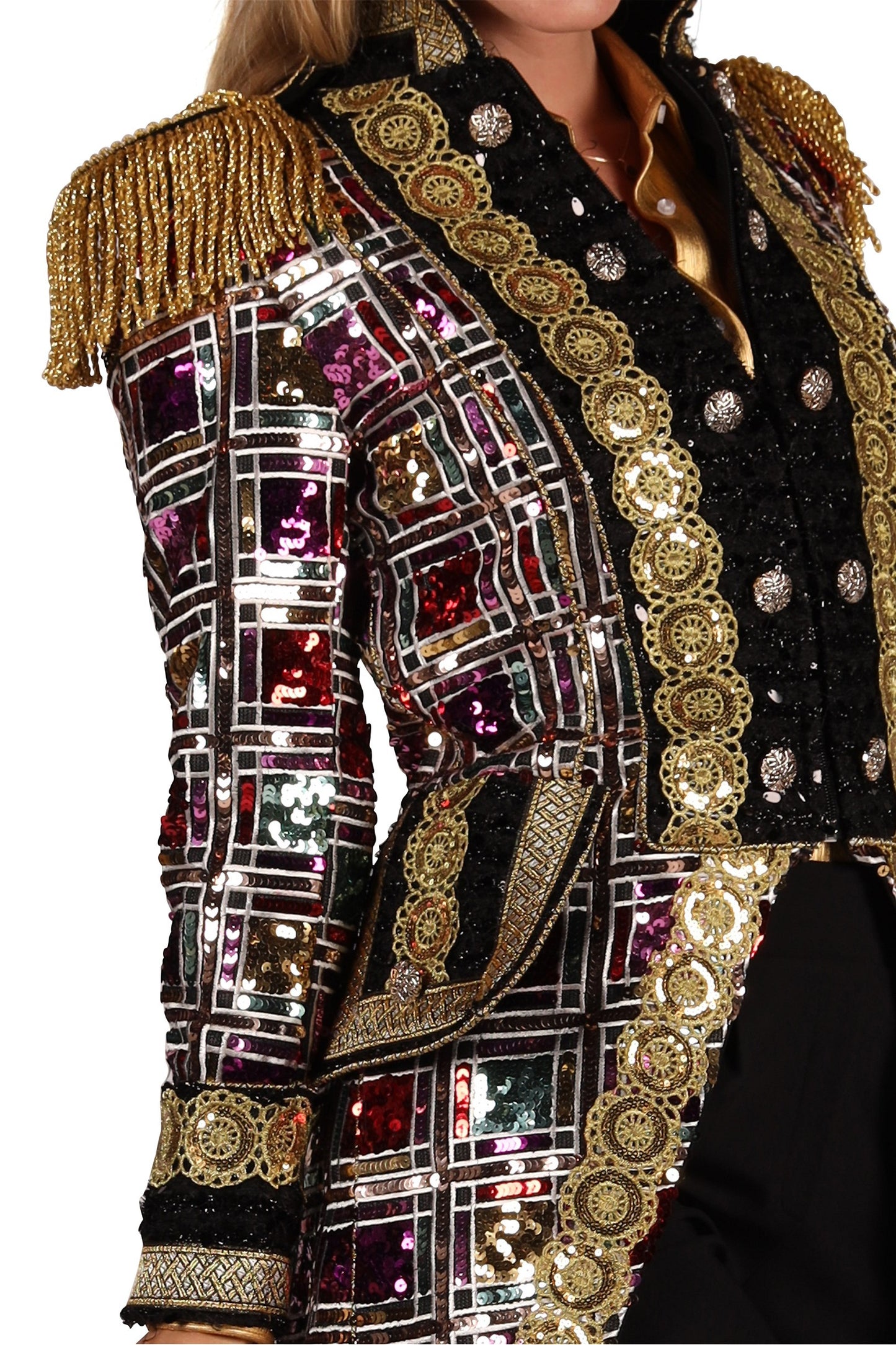 Dames Jas Sequin Mirror