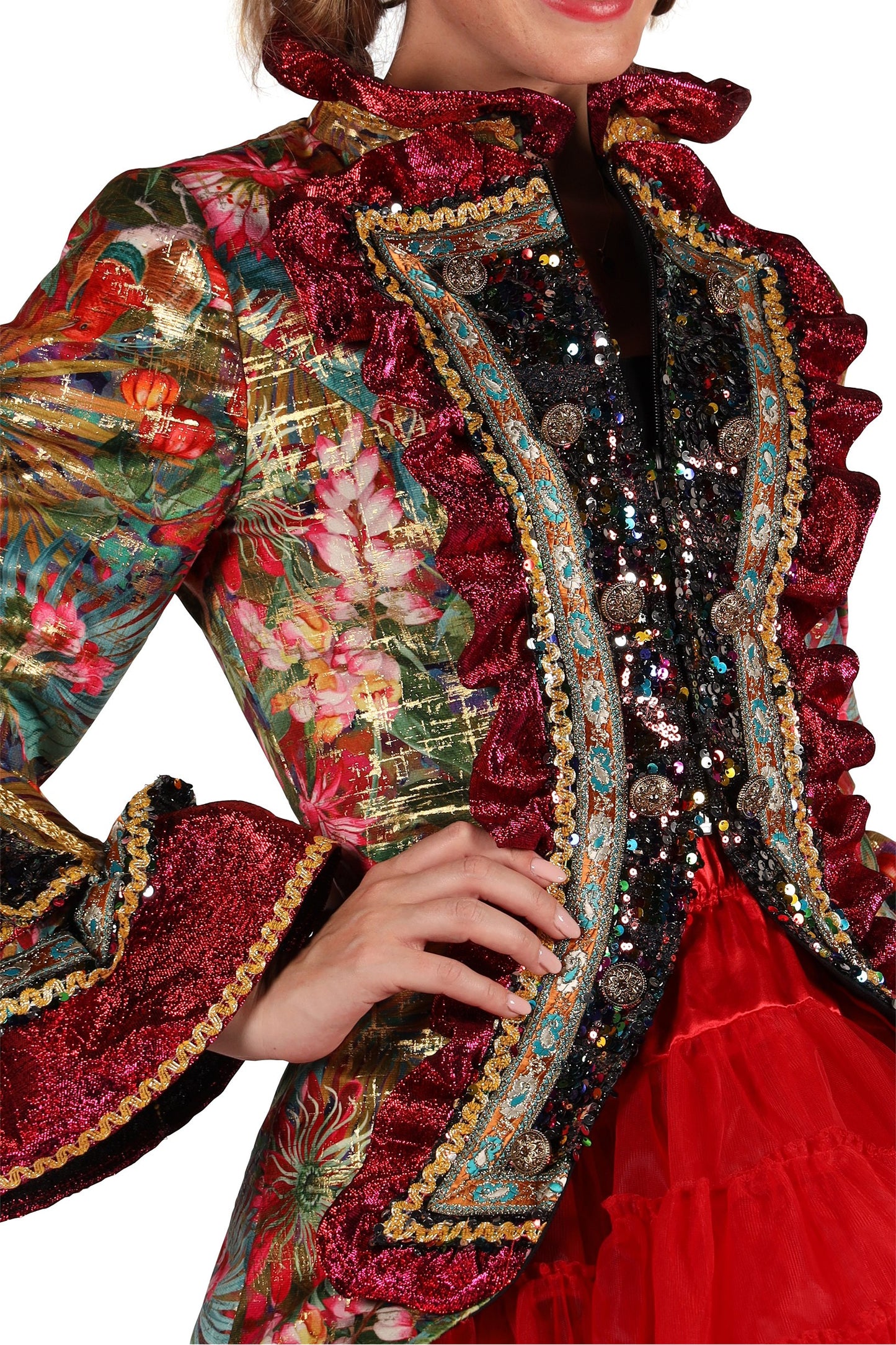 Dames Jas Carnevale Fiësta Flowers