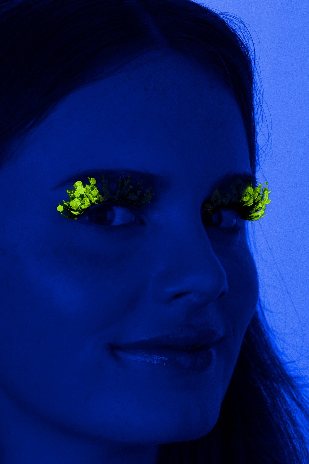 Wimpers Glitter Groen Fluoriserend