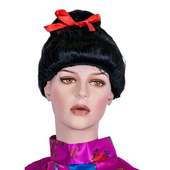 Pruik Geisha zwart
