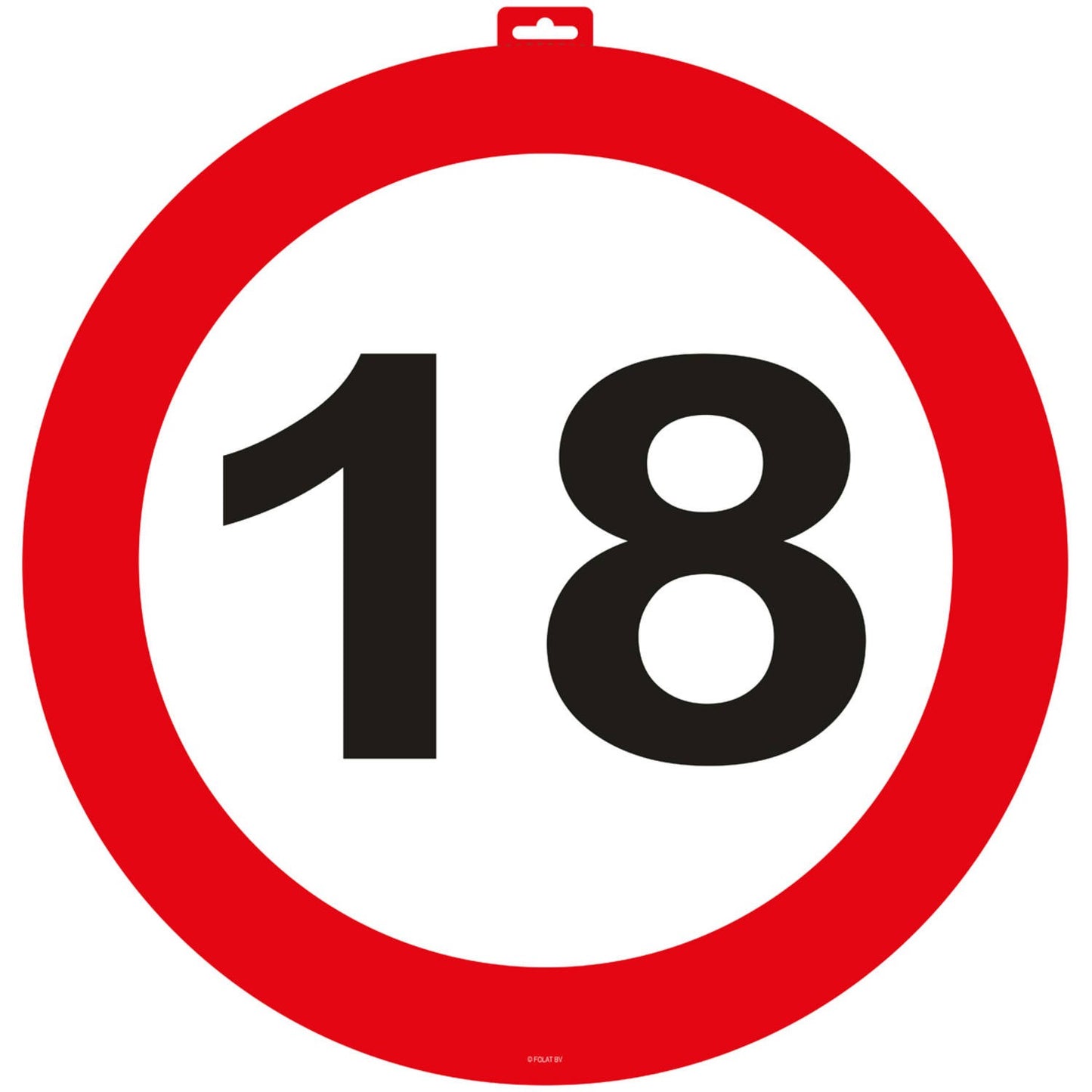 Verkeersbord 18 jaar Groot