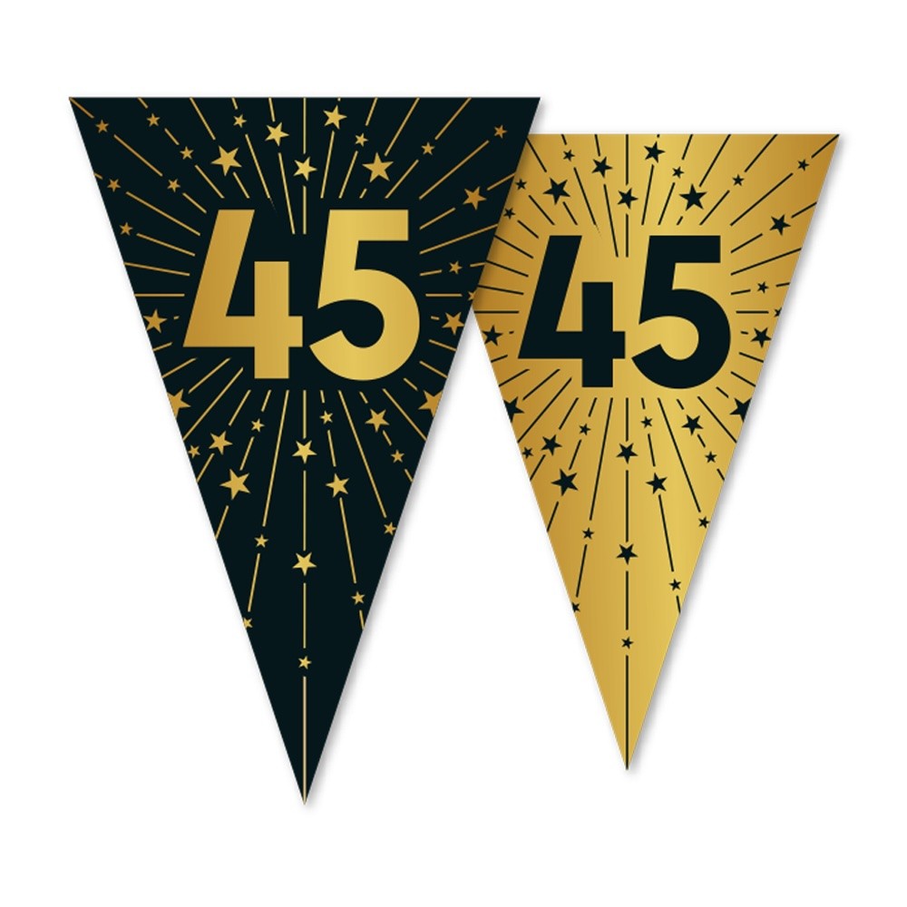 Vlaggenlijn 45 jaar Zwart Goud